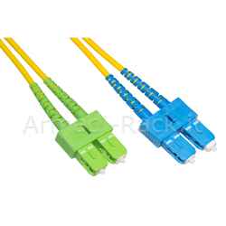 Cavo fibra ottica sc apc a sc upc singlemode duplex mt.2