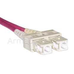 Cavo fibra ottica sc a sc multimode duplex om4 50/125 mt.0,5
