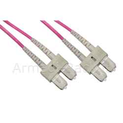 Cavo fibra ottica sc a sc multimode duplex om4 50/125 varie lunghezze