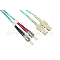 Cavo fibra ottica sc a st multimode duplex om3 50/125 varie lunghezze