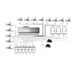 Switch di rete 24 porte gigabit poe 300 watt + 2 porte sfp per fibra ottica