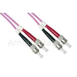 Cavo fibra ottica st a st multimode duplex om4 50/125 varie lunghezze