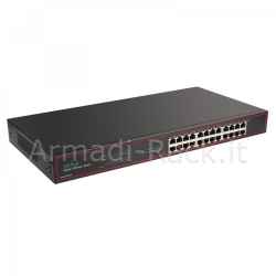 Switch rete gigabit 10/100/1000 24 porte rj45 19''