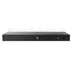 Switch di rete 24 porte gigabit poe 300 watt + 2 porte sfp e una porta console rj45 layer 2