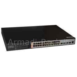 Switch di rete con 24 porte gigabit 10/100/1000 e 4 porte fibra ottica sfp managed layer 3