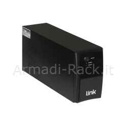 Gruppo di continuità line interactive pwm 650 va 390 watt con 2 prese, cavo spina italiana