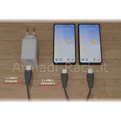 Cavo sdoppiatore usb-c caricabatteria 100 watt mt 1