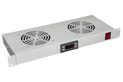 Modulo 2 ventole raffreddamento con display grigio
