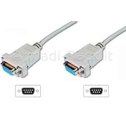 Cavo Null Modem Computer Seriale Rs232 Crossover (Incrociato) 9 Poli Femmina/Femmina Mt.2 (Ak 143 1.8M)