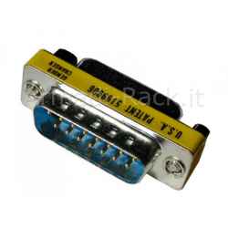 Mini Adattatore 15 Poli Maschio/Maschio (Joystick) Gender Changer (Ab 412)