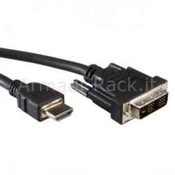 Cavo hdmi 19 poli tipo a maschio - dvi-d 18+1 poli maschio mt 1