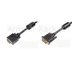 Cavo Monitor Connettori Dvi 2+5 Maschio/Vga 15 Poli Maschio Mt.3 (Ak 622N-3)