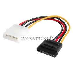 Cavo Adattatore Alimentazione Serial Ata 15 Poli/4 Pin Cm.0.15 (Ak-Sata-Pc 015)