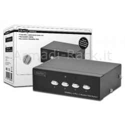 Switch Selettore Video Vga 15 Poli Femmina 4 Pc 1 Monitor (Ds-45100)