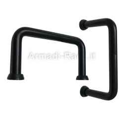 kit 2 Maniglie per contenitori rack 19 pollici 3 unità in acciaio verniciato colore nero
