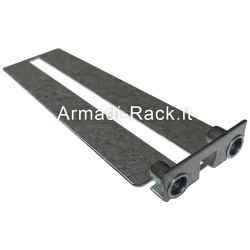 Coppia staffe con inserti filettati M6 per montaggio mensole rack 19''