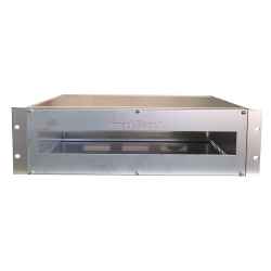 Contenitore a cassetto subrack in alluminio 3 unità, profondità 230 mm, con guida DIN RAIL 35 mm (IEC/EN 60715)