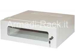 Armadio 3 unità rack 19 pollici colore grigio chiaro RAL 7035 misure 540 x 360 x 160 mm (WDH)