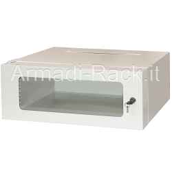 Armadio 4 unità rack 19 pollici colore grigio chiaro RAL 7035 misure 540 x 360 x 210 mm (WDH)