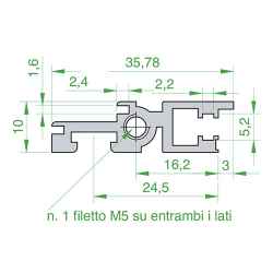 Profilo Anteriore Platino, varie lunghezze