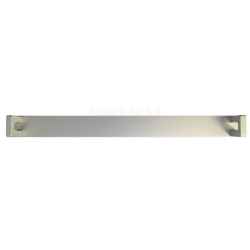 Piastra chiusura frontale altezza 1U in alluminio estruso anodizzato naturale completo di maniglie