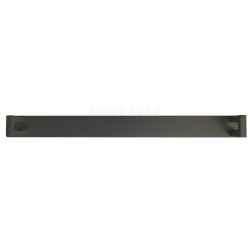 Piastra chiusura frontale altezza 1U in alluminio estruso anodizzato nero completo di maniglie