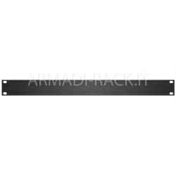 Piastra chiusura 1,00 49,00000 49,00 25/07/22 frontale in alluminio estruso anodizzato nero, pannello cieco 1 unità rack 19" fresato e...