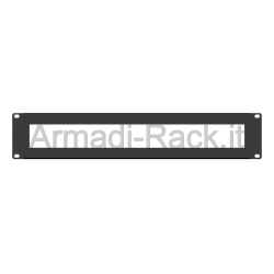 Pannello rack 19" 2 unità preforato per 8 prese civili 220v 16a gewiss euro relativi adattatori 2p