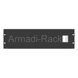 Pannello rack 19" 3 unità forato per 2 moduli din da 17,5 / 18 mm