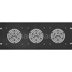 Pannello 4 unità rack 19" in acciaio per la ventilazione attiva