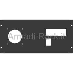 Pannello rack 19" 5 unità preforato per spina dritta 380v 125a ip67 scame + modulo magnetotermico di