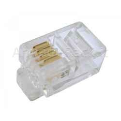 Connettore Plug Telefonico 4 Conduttori 4 Posizioni Rj11 (A-Mo 4/4 Sf)