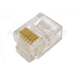 Connettore Plug Telefonico 6 Conduttori 6 Posizioni 6P6C Rj12 (A-Mo 6/6 Sf)