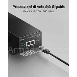 Iniettore 60w gigabit poe+/poe