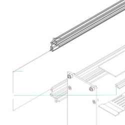 PRL-16 profilo per cassetti sub-units per schede profonde 160 mm