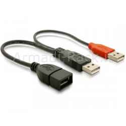 Sdoppiatore usb "a" femmina - 2 x "a" maschio 22,5 cm