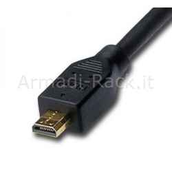 Cavo micro hdmi d maschio - dvi 24+1 maschio mt 2