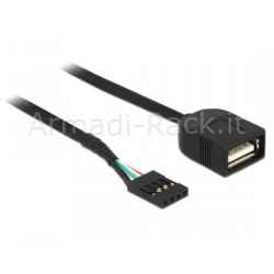 Cavo adattatore usb 2.0 femmina - pin 4 poli cm 40