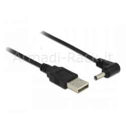 Cavo di alimentazione usb dc 3,5 x 1,35mm 90° 1,5 mt