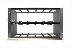 Subrack portamoduli a pareti composte 6U (2 x 3U) 84HP per schede P=220 con connettori ad inserzione diretta o su backplane