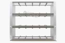 Subrack portamoduli 9U (3 x 3U) 84HP x 178 per schede P=160 con connettori ad inserzione diretta o su backplane