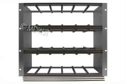 Subrack portamoduli a pareti composte 9U (3 x 3U) 84HP per schede P=220 con connettori ad inserzione diretta o su backplane
