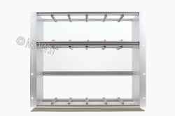 Subrack portamoduli 9U (1 x 3U + 1 x 6U) 84HP x 178 per schede P=160 con connettori ad inserzione diretta o su backplane