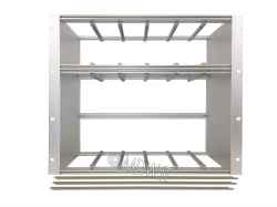 Subrack portamoduli a pareti composte 9U (1 x 3U + 1 x 6U) 84HP per schede P=160 con connettori ad inserzione diretta o su backplane