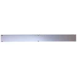 Frontalino in alluminio UNI 9005/1, spessore 2,5 mm, trattamento superficie anodizzato naturale isolante, 1U 84HP