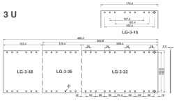 Parete laterale piana per subracks serie gold 3U x 160