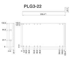 pareti laterali con flangia per subrack serie gold 3UX220