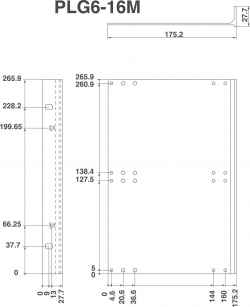 pareti laterali con flangia per subrack serie gold 6UX160 con predisposizione per maniglia