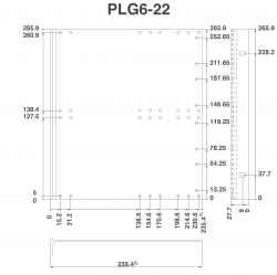 pareti laterali con flangia per subrack serie gold 6UX220