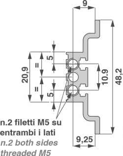 Proflo posteriore mediano connettori DIN 41612, varie lunghezze
